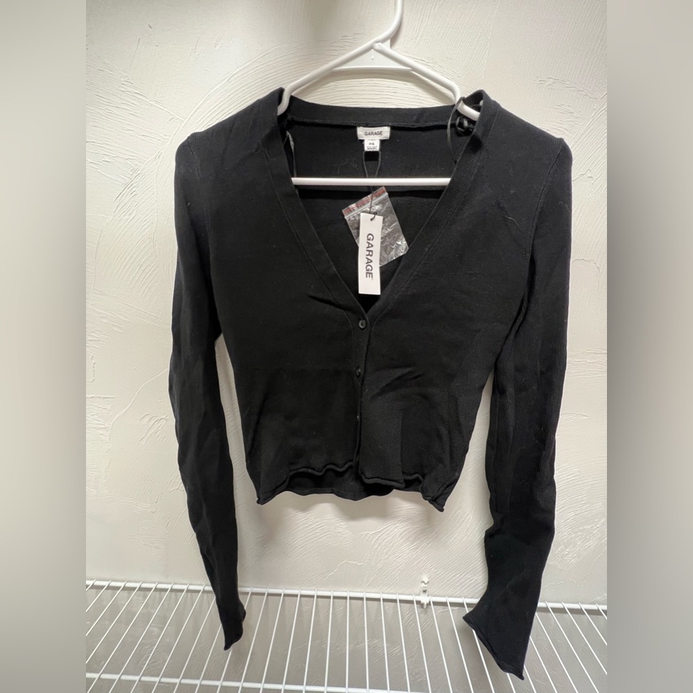 Black Garage Long Sleeve Button Shirt, size small